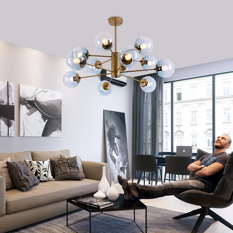 Postmodern LED chandelier Nordic suspension luminaires living room suspended lighting Glass bedroom ball hanging lights fixtures
Postmodern LED chandelier Nordic suspension luminaires living room suspended lighting Glass bedroom ball hanging lights fixtures