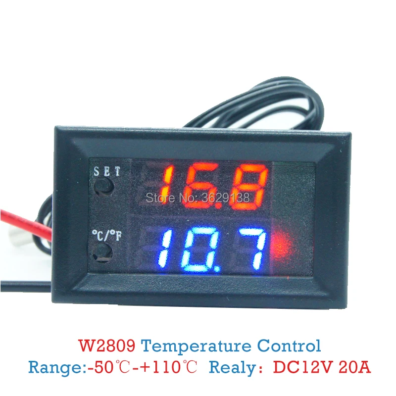 Mini Microcomputer Thermostat Regulator DC 12V 20A Digital Adjustable Temperature Controller -50-110C
Mini Microcomputer Thermostat Regulator DC 12V 20A Digital Adjustable Temperature Controller -50-110C