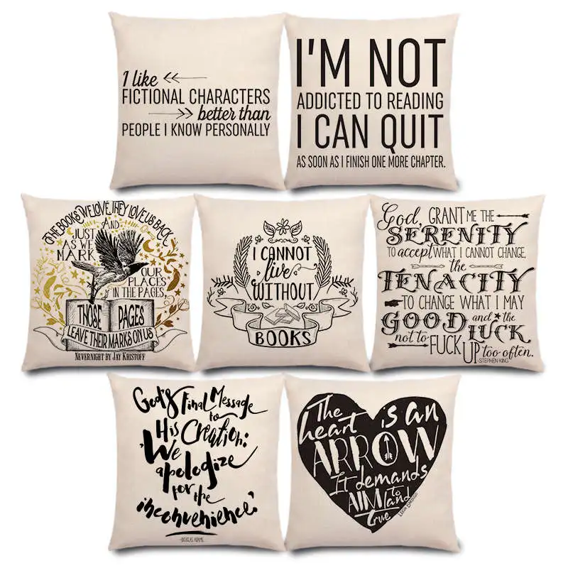New Black And White Style Reading Book Beautiful Language Gorgeous Words Decorative Letters Story Cushion Cover Pillow Case
New Black And White Style Reading Book Beautiful Language Gorgeous Words Decorative Letters Story Cushion Cover Pillow Case