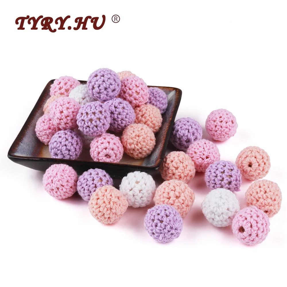 TYRY.HU 16mm 30pcs Wooden Crochet Beads Chewable Beads DIY Teething Toys Crib Jewelry Decoration Child Product Baby Teether
TYRY.HU 16mm 30pcs Wooden Crochet Beads Chewable Beads DIY Teething Toys Crib Jewelry Decoration Child Product Baby Teether
