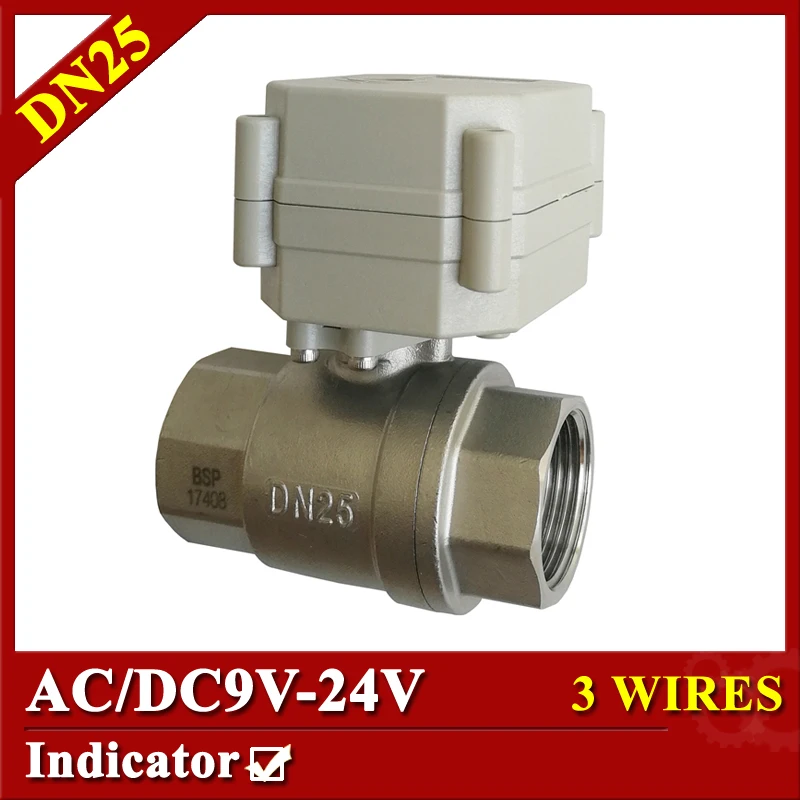 Tsai Fan electric ball valve 1'' DC/AC 9V-24V electric valve DN25 3/7 wires BSP/NPT with indicator for water saving irrigation
Tsai Fan electric ball valve 1'' DC/AC 9V-24V electric valve DN25 3/7 wires BSP/NPT with indicator for water saving irrigation
