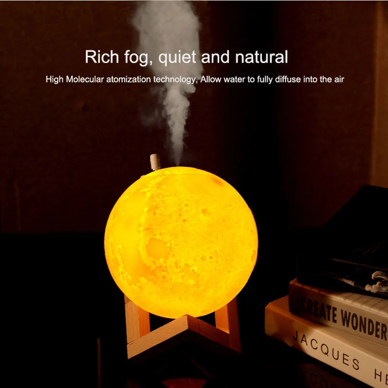 New 880ML Air Humidifier 3D Moon Lamp light Diffuser Aroma Essential Oil USB Ultrasonic Humidificador Night Cool Mist Purifier
New 880ML Air Humidifier 3D Moon Lamp light Diffuser Aroma Essential Oil USB Ultrasonic Humidificador Night Cool Mist Purifier