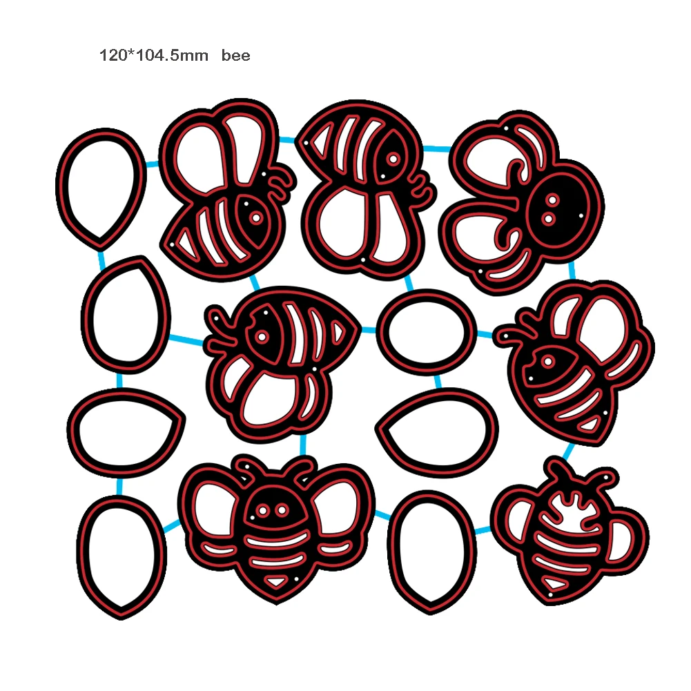 120*104.5mm Bee Metal Cutting Dies 2019 Stencils for DIY Scrapbooking Photo Album Decorative Embossing Card Crafts Die Cut new
120*104.5mm Bee Metal Cutting Dies 2019 Stencils for DIY Scrapbooking Photo Album Decorative Embossing Card Crafts Die Cut new