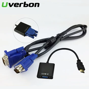 HDMI to VGA Video Converter Adapter Cable Set For Full 1080P Convert Signal From HDMI Input Laptop PS3 to VGA Output Monitors
HDMI to VGA Video Converter Adapter Cable Set For Full 1080P Convert Signal From HDMI Input Laptop PS3 to VGA Output Monitors