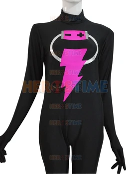 New Style Black Female Lightning Pattern Superhero Costume Spandex Halloween And Cosplay Women Zentai Suit Free Shipping
New Style Black Female Lightning Pattern Superhero Costume Spandex Halloween And Cosplay Women Zentai Suit Free Shipping