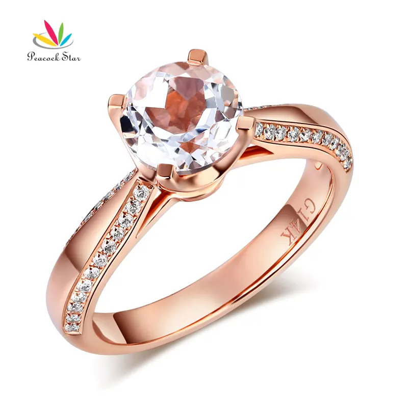 Peacock Star 14K Rose Gold Bridal Wedding Engagement Ring 1.2 CT Topaz 0.2 CT Natural Diamond
Peacock Star 14K Rose Gold Bridal Wedding Engagement Ring 1.2 CT Topaz 0.2 CT Natural Diamond