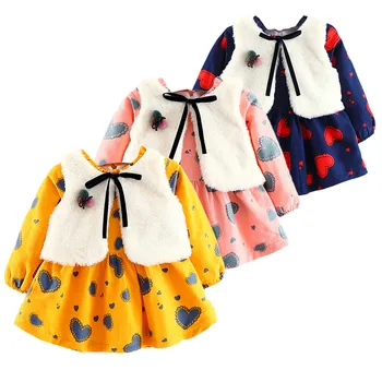 Newborn Baby Girls Cute Cartoon Warm Print Princess O-Neck Dress+Waistcoat Outfits Clothes Set 
Newborn Baby Girls Cute Cartoon Warm Print Princess O-Neck Dress+Waistcoat Outfits Clothes Set