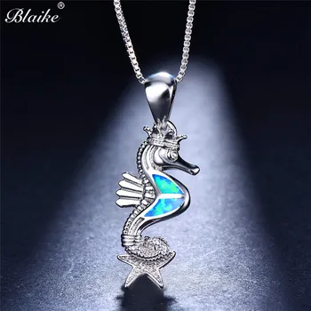 Blaike 925 Sterling Silver Necklace Cute Crown Seahorse Pattern Exquisite Opal Pendant Necklace For Women Wedding Party Jewelry
Blaike 925 Sterling Silver Necklace Cute Crown Seahorse Pattern Exquisite Opal Pendant Necklace For Women Wedding Party Jewelry