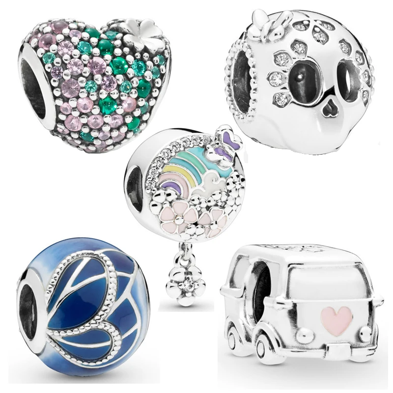 2019 New Authentic 925 Sterling Silver Skull Camper Van Beads Ladybird Butterfly Charm Bracelet Fit Pandora Bracelet DIY Jewelry
2019 New Authentic 925 Sterling Silver Skull Camper Van Beads Ladybird Butterfly Charm Bracelet Fit Pandora Bracelet DIY Jewelry