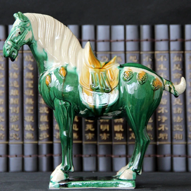 

Six Colors of Chinese Horse Craft Collectible Decorated Handwork Ceramic Statue Home Ornament Study Room Decoration