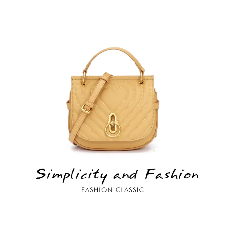 MiiKLN Bag Female New Spring and Summer Leather Handbags Shoulder Slung Female Texture Saddle Bag Small
MiiKLN Bag Female New Spring and Summer Leather Handbags Shoulder Slung Female Texture Saddle Bag Small