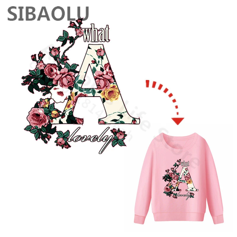 A Letter Flowers Thermal Press DIY Stickers For Kids Clothes Heat Transfer For Clothes Pyrography Washable Ironing On Patches
A Letter Flowers Thermal Press DIY Stickers For Kids Clothes Heat Transfer For Clothes Pyrography Washable Ironing On Patches