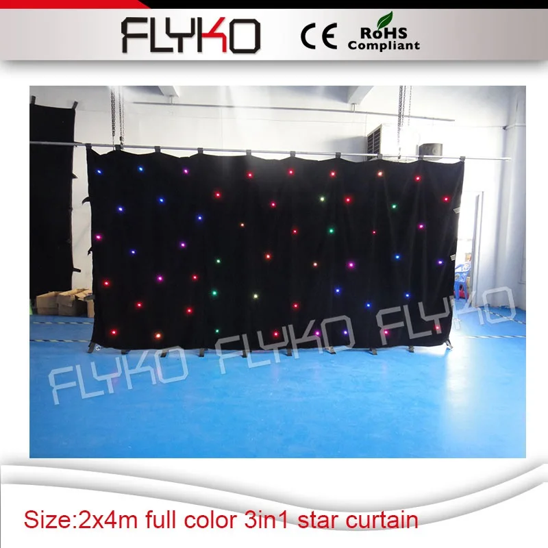 Fireproof black screen rgb leds 2m high 4m width stage effect display led curtain
Fireproof black screen rgb leds 2m high 4m width stage effect display led curtain