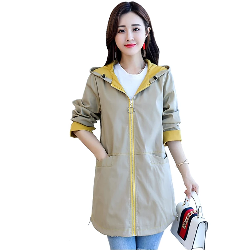 Fashion Student Hooded Trench Coat Women 2019 Spring Autumn Long Windbreaker Coat Female Loose Casual Top Trench Plus size A2553
Fashion Student Hooded Trench Coat Women 2019 Spring Autumn Long Windbreaker Coat Female Loose Casual Top Trench Plus size A2553