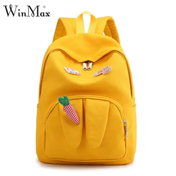Japan ita Backpack Women Harajuku Cute Carrot Junior School Bag Korean Teenage Girls Yellow Kawaii Rabbit Ear Laptop Back Pack
Japan ita Backpack Women Harajuku Cute Carrot Junior School Bag Korean Teenage Girls Yellow Kawaii Rabbit Ear Laptop Back Pack