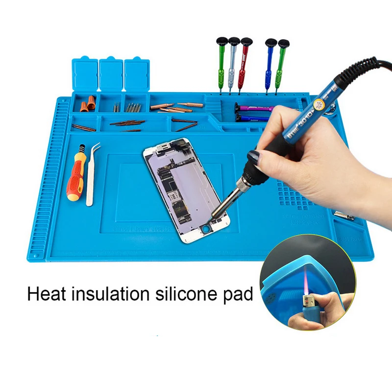 ESD Heat Insulation Working Mat Heat-resistant BGA Soldering Station Repair Insulation Pad Insulator Pad Maintenance Platform
ESD Heat Insulation Working Mat Heat-resistant BGA Soldering Station Repair Insulation Pad Insulator Pad Maintenance Platform