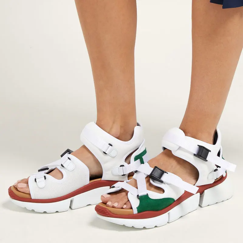 Runways 2019 new Summer Leather And Fabric Women Sandals Chunky Sole Platform Flat Women Shoes Sheepskin Beach Sandals
Runways 2019 new Summer Leather And Fabric Women Sandals Chunky Sole Platform Flat Women Shoes Sheepskin Beach Sandals