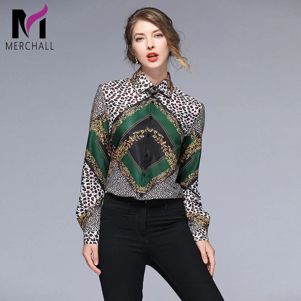 Merchall Runway Designer 2019 Women Summer Long Sleeve Leopard Print Blouse And Tops Ladies Green Blusas Shirt MC3157
Merchall Runway Designer 2019 Women Summer Long Sleeve Leopard Print Blouse And Tops Ladies Green Blusas Shirt MC3157
