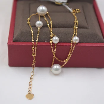 Au750 18K Yellow Gold Bracelet Woman's Natural Akoya Pearl Bead O Link 7.5''L Chain Bracelet
Au750 18K Yellow Gold Bracelet Woman's Natural Akoya Pearl Bead O Link 7.5''L Chain Bracelet
