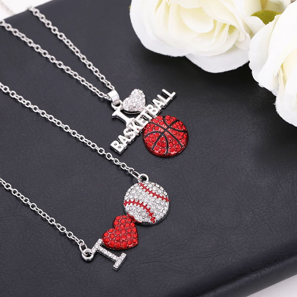 Skyrim Crystal I Love Basketball/Softball Necklaces Silver Color Heart Pendant Sports Hip Hop Jewelry for Male Female Gift
Skyrim Crystal I Love Basketball/Softball Necklaces Silver Color Heart Pendant Sports Hip Hop Jewelry for Male Female Gift