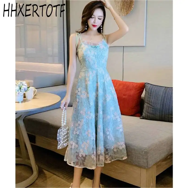 Summer 2019 New Sweet Beauty Dresses embroidered mesh fairy New Women Embroidered Party Dress
Summer 2019 New Sweet Beauty Dresses embroidered mesh fairy New Women Embroidered Party Dress