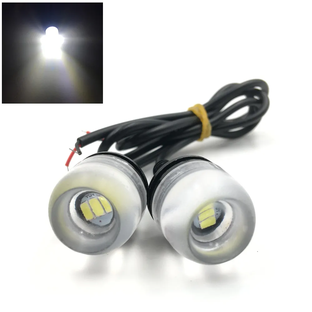 

XYIVYG 2pcs 18mm 5630 LED DRL Eagle Eye Daytime Runing Lights Warning Fog lights Parking signal Tail LED Lamp Reverse White