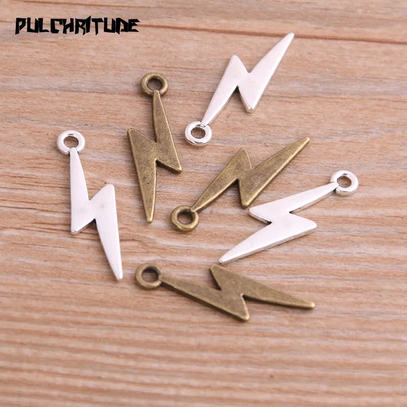 PULCHRITUDE 30pcs 8*28mm Metal Alloy Two Color Small Lightning Charms Pendants For Jewelry Making DIY Handmade Craft
PULCHRITUDE 30pcs 8*28mm Metal Alloy Two Color Small Lightning Charms Pendants For Jewelry Making DIY Handmade Craft