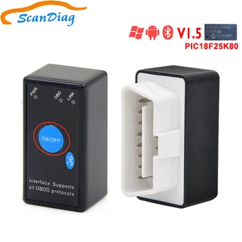 ELM327 V1.5 PIC18F25K80 Chip OBD2 Code Reader Bluetooth J1850 Power Switch on/off 12V OBDII ELM 327 Diagnostic tool Scanner
ELM327 V1.5 PIC18F25K80 Chip OBD2 Code Reader Bluetooth J1850 Power Switch on/off 12V OBDII ELM 327 Diagnostic tool Scanner