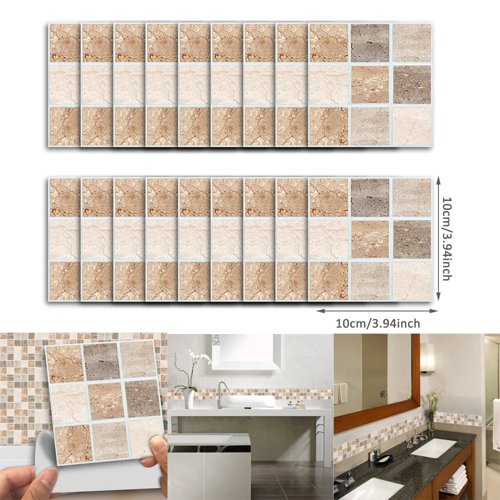 18pcs Self Adhesive Waterproof Wall Stickers Black Marble Mosaic Wall Art Kitchen Tile Sticker 2018
18pcs Self Adhesive Waterproof Wall Stickers Black Marble Mosaic Wall Art Kitchen Tile Sticker 2018