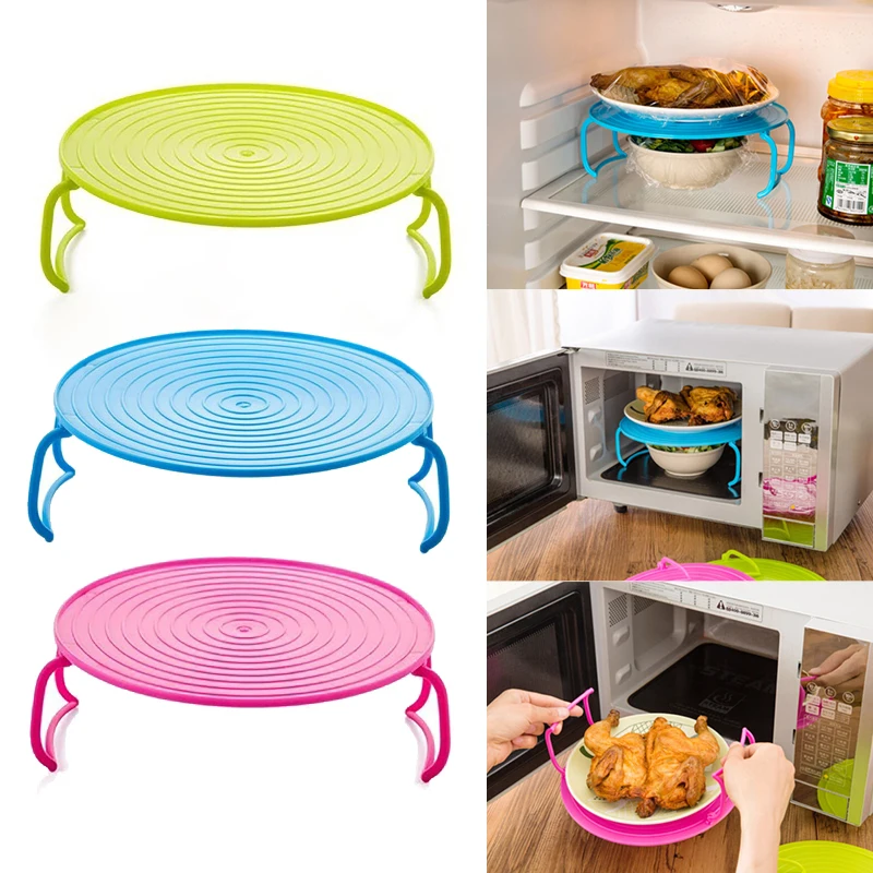 

Multi Functional Microwave Oven Heating Layered Steaming Tray Double Layer Rack Bowls Holder Organizer Tool Kitchen Accessories