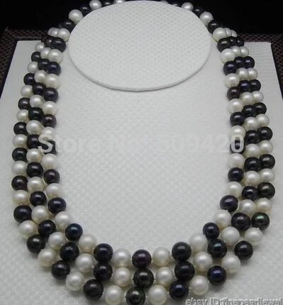 ~~ Free Shipping >>3row natural 7-8mm AAA multi-colour pearl necklaces 50 
~~ Free Shipping >>3row natural 7-8mm AAA multi-colour pearl necklaces 50