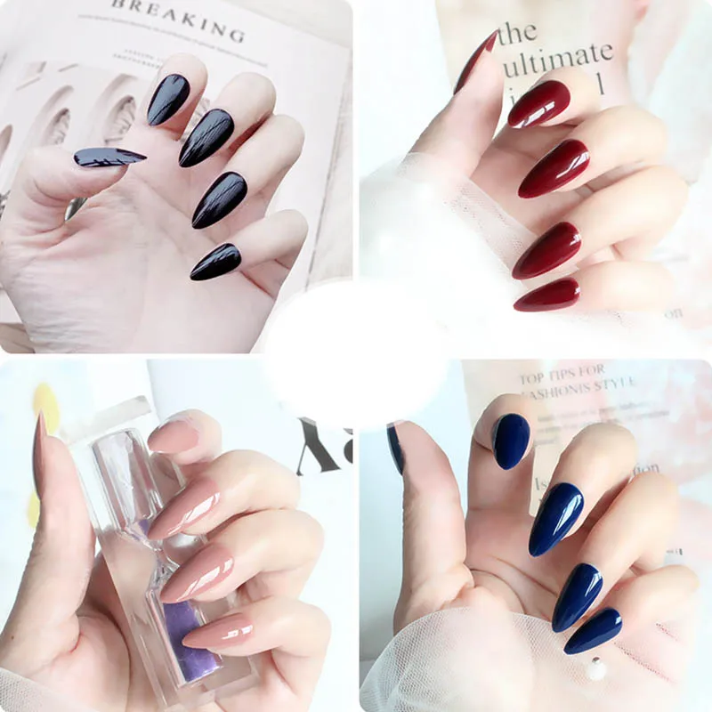 28pcs Fake Short Pointed Coffin False Nail Pure Color Fake Nail Art Sticker Women Durable Nail Finished False Nails With Glue
28pcs Fake Short Pointed Coffin False Nail Pure Color Fake Nail Art Sticker Women Durable Nail Finished False Nails With Glue