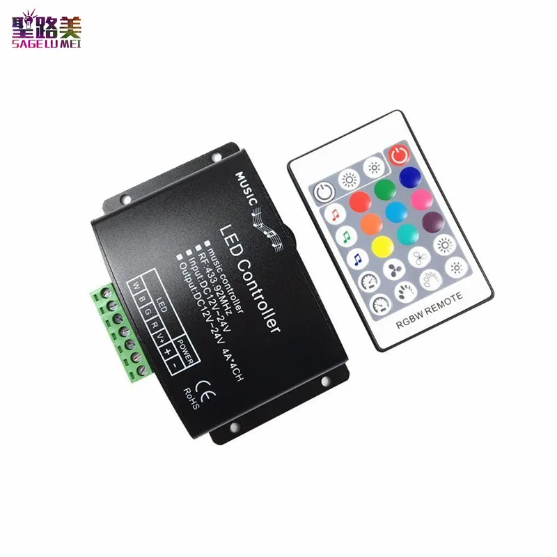 For 5050 RGB LED Strip Light Tape DC12V-24V 24Keys RGB / RGBW Music LED Controller RF Remote Sound Sensor Voice Audio Control
For 5050 RGB LED Strip Light Tape DC12V-24V 24Keys RGB / RGBW Music LED Controller RF Remote Sound Sensor Voice Audio Control