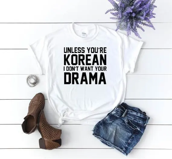 Sugarbaby Unless You're Korean I Don't Want Your Drama T shirt K-Drama Shirt Korean Fashion Tee Short Sleeve Casual Tops
Sugarbaby Unless You're Korean I Don't Want Your Drama T shirt K-Drama Shirt Korean Fashion Tee Short Sleeve Casual Tops
