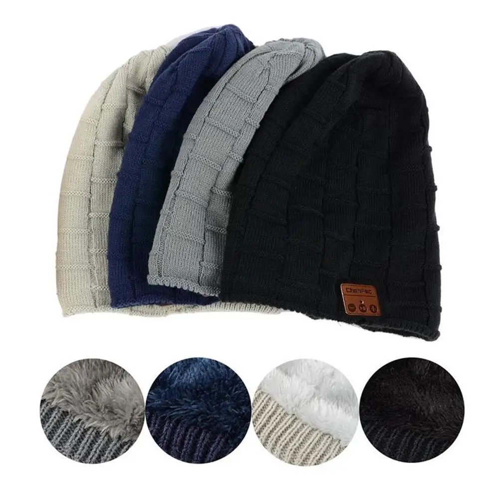 

Fashion Wireless Bluetooth 4.2 Headphones Music Hat Smart Caps Headset Warm Beanies Winter Hat with Speaker Mic Support TF Card