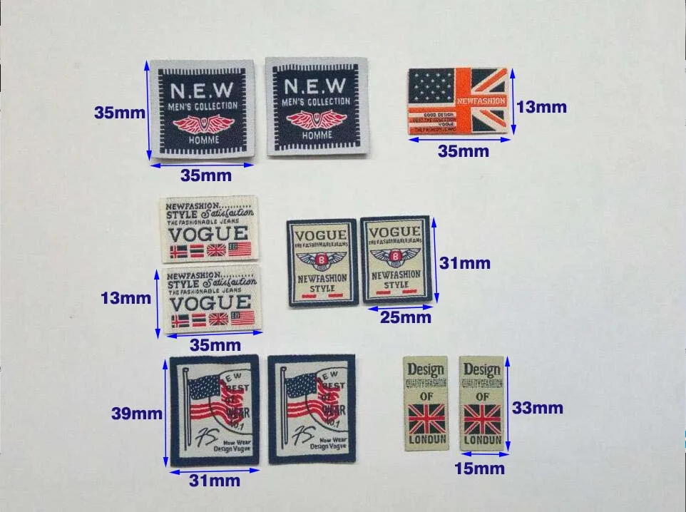 

Wholesale customized garment shoe labels/woven labels/main label/embroidered tag silver black 500pcs 2017022301