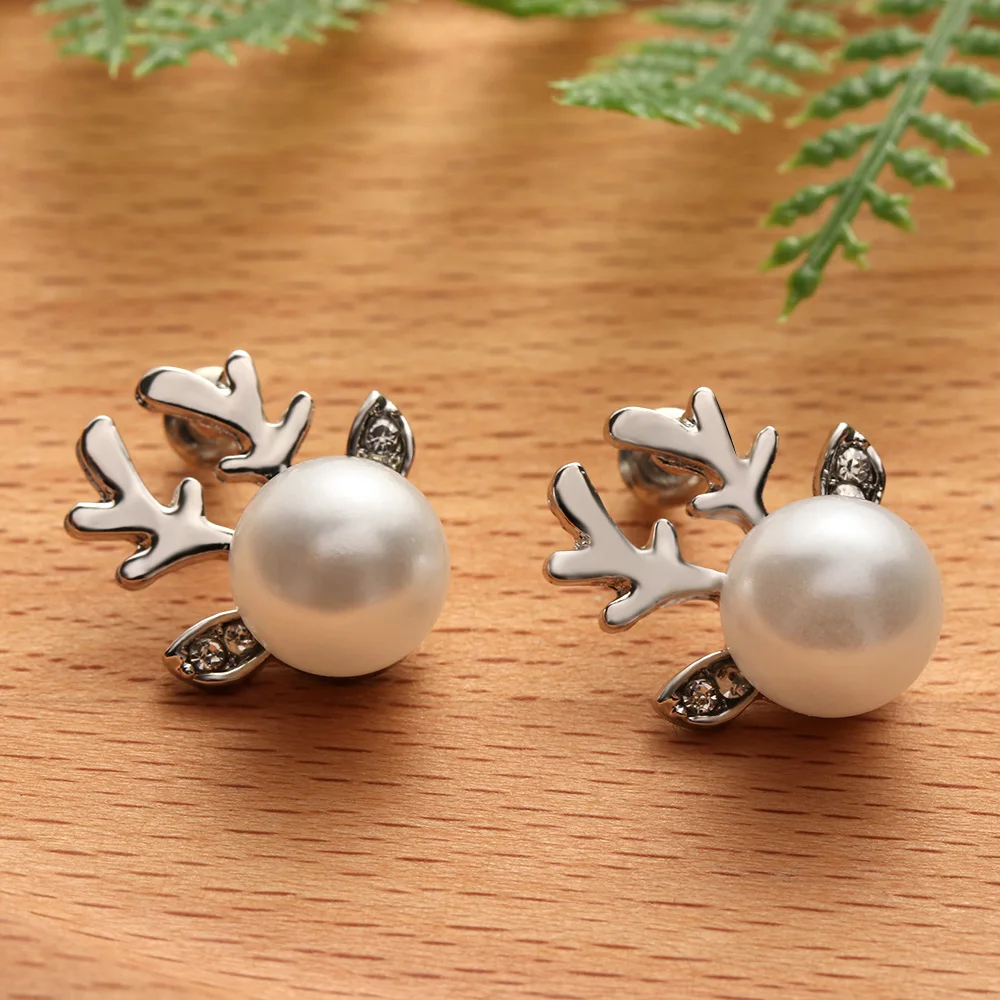 1 Pairs New Fashion Style Elegant Hot Sale Xmas Fashionable Christmas Pearl Deer Earrings Ear Stud Women Girls' Jewelry
1 Pairs New Fashion Style Elegant Hot Sale Xmas Fashionable Christmas Pearl Deer Earrings Ear Stud Women Girls' Jewelry