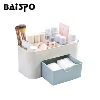 BAISPO Plastic Cosmetic Storage Box With Small Drawer Multi-functional Jewelry Box Desk Sundries Storage Container Organizer
BAISPO Plastic Cosmetic Storage Box With Small Drawer Multi-functional Jewelry Box Desk Sundries Storage Container Organizer