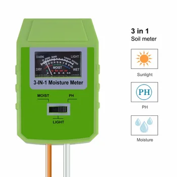 New Plant Flowers Soil PH Tester Moisture Measuring humidity Light Meter Hydroponics Analyzer Gardening Detector Hygrometer
New Plant Flowers Soil PH Tester Moisture Measuring humidity Light Meter Hydroponics Analyzer Gardening Detector Hygrometer