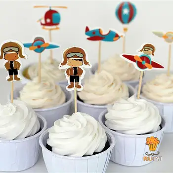 72pcs Retro Airplane cake toppers party cupcake picks cases hot air balloon kids birthday party decoration baby shower candy bar
72pcs Retro Airplane cake toppers party cupcake picks cases hot air balloon kids birthday party decoration baby shower candy bar