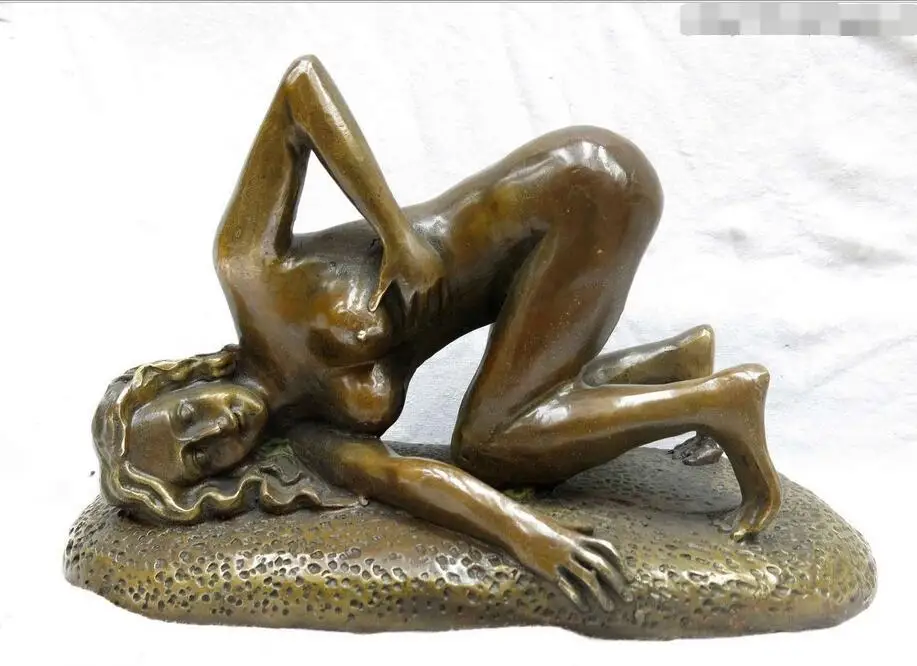 free 10" China brass copper carved beautiful belle Sexy beauty Figure Statue fast
free 10" China brass copper carved beautiful belle Sexy beauty Figure Statue fast