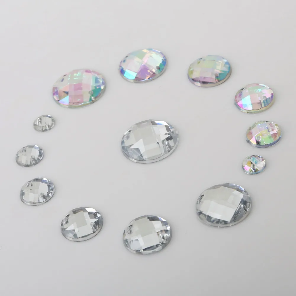 Round Grid Rhinestones Crystal Stone Sew On Rhinestone 2 Holes Acrylic Jewelry For Clothes Decoration DIY 8-10-12-14-16-18-20mm
Round Grid Rhinestones Crystal Stone Sew On Rhinestone 2 Holes Acrylic Jewelry For Clothes Decoration DIY 8-10-12-14-16-18-20mm