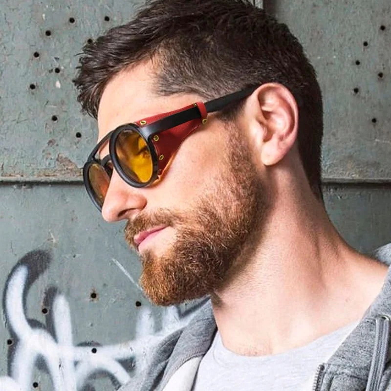 Round Sunglasses Women Men 2019 Luxury Brand Vintage Sun Glasses Man Leather Decoration Frame Glasses Blue Red Shield Sunglasses
Round Sunglasses Women Men 2019 Luxury Brand Vintage Sun Glasses Man Leather Decoration Frame Glasses Blue Red Shield Sunglasses