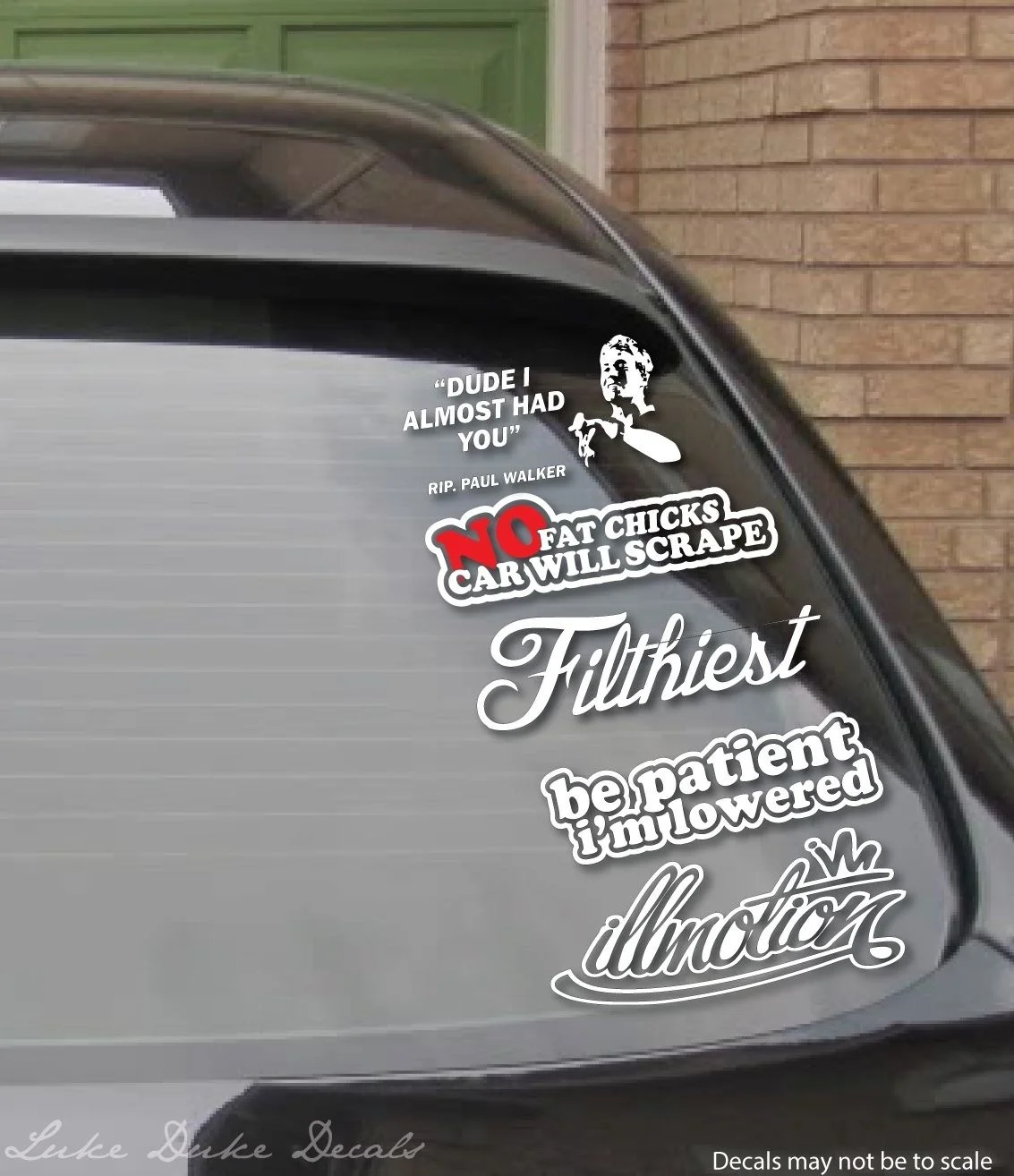 For JDM Lot/Pack of 5 Stickers/Decals - paul walker no fat filthiest patient ill 3.2
For JDM Lot/Pack of 5 Stickers/Decals - paul walker no fat filthiest patient ill 3.2