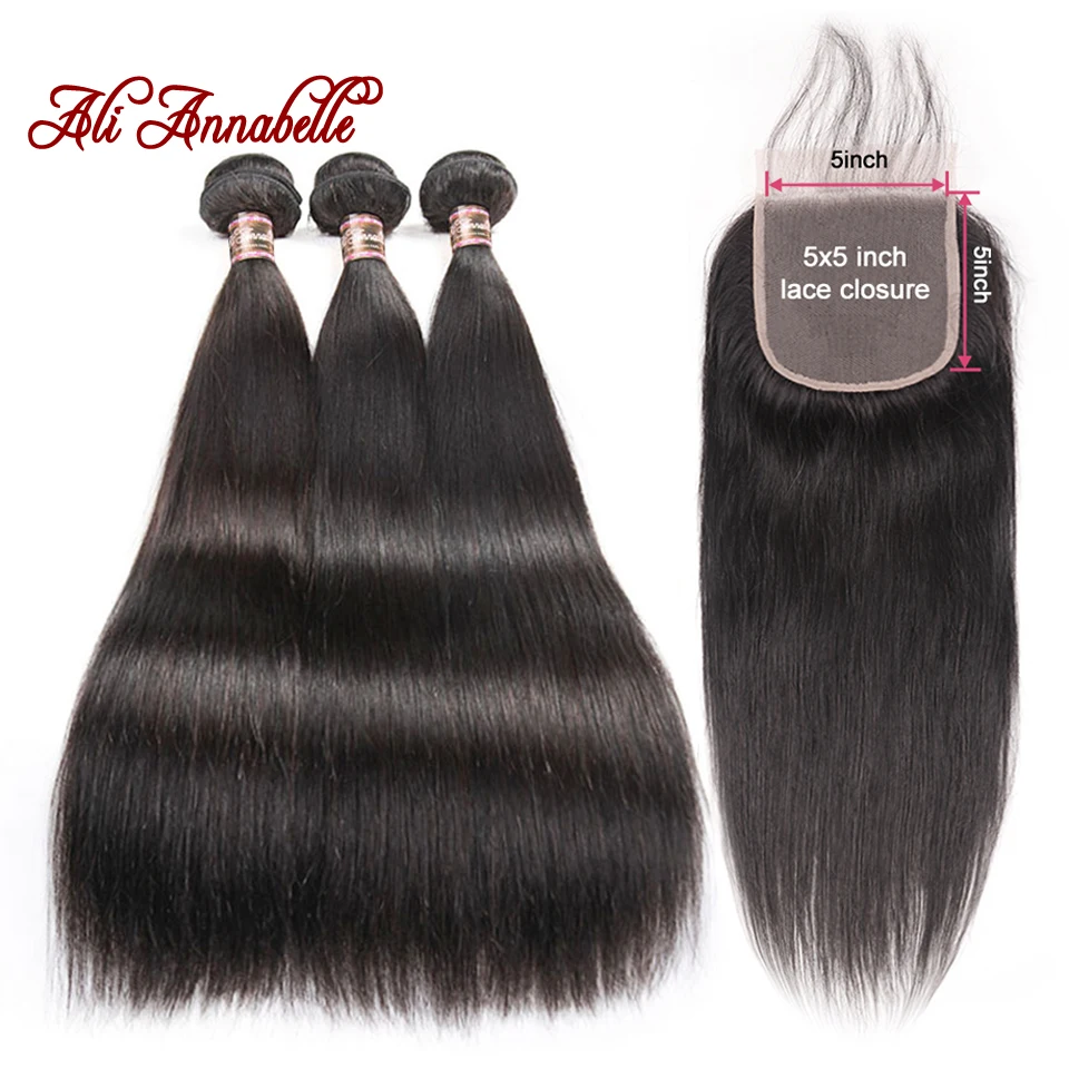Straight Hair Bundles with Closure 3 Bundles Brazilian Straight Hair With 5*5 Lace Closure Remy Human Hair Bundles With Closure
Straight Hair Bundles with Closure 3 Bundles Brazilian Straight Hair With 5*5 Lace Closure Remy Human Hair Bundles With Closure