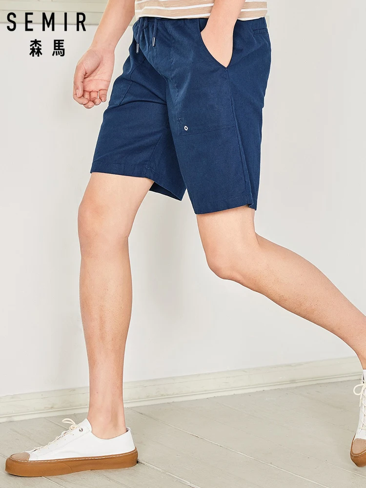 Фото SEMIR мужские шорты кэжуал 2019 летние новые брюки хлопок и белье сплошной цвет