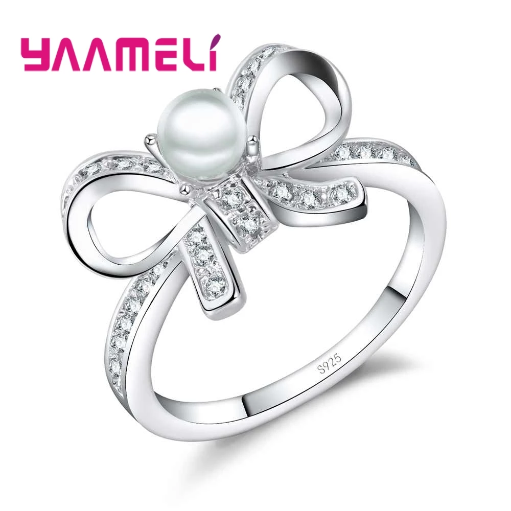 Sweet Cute Bow Shape Crystal Stone Ring Female Birthday Wedding Ceremony Engagement Bridal Jewelry 925 Sterling Silver
Sweet Cute Bow Shape Crystal Stone Ring Female Birthday Wedding Ceremony Engagement Bridal Jewelry 925 Sterling Silver