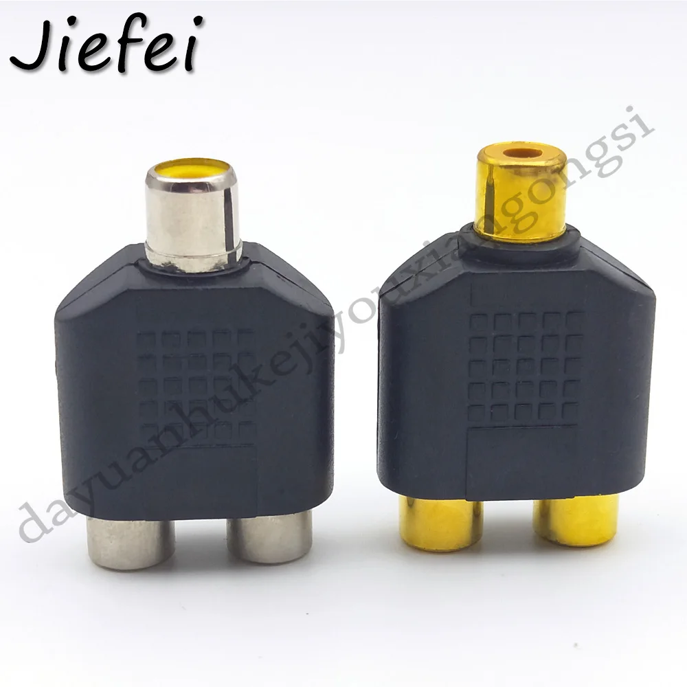 10pcs Gold silver RCA Y Splitter AV Audio Video Plug Converter 1 Female to 2 Female Adapter Kit Lotus AV Jack RCA Plug To Double
10pcs Gold silver RCA Y Splitter AV Audio Video Plug Converter 1 Female to 2 Female Adapter Kit Lotus AV Jack RCA Plug To Double