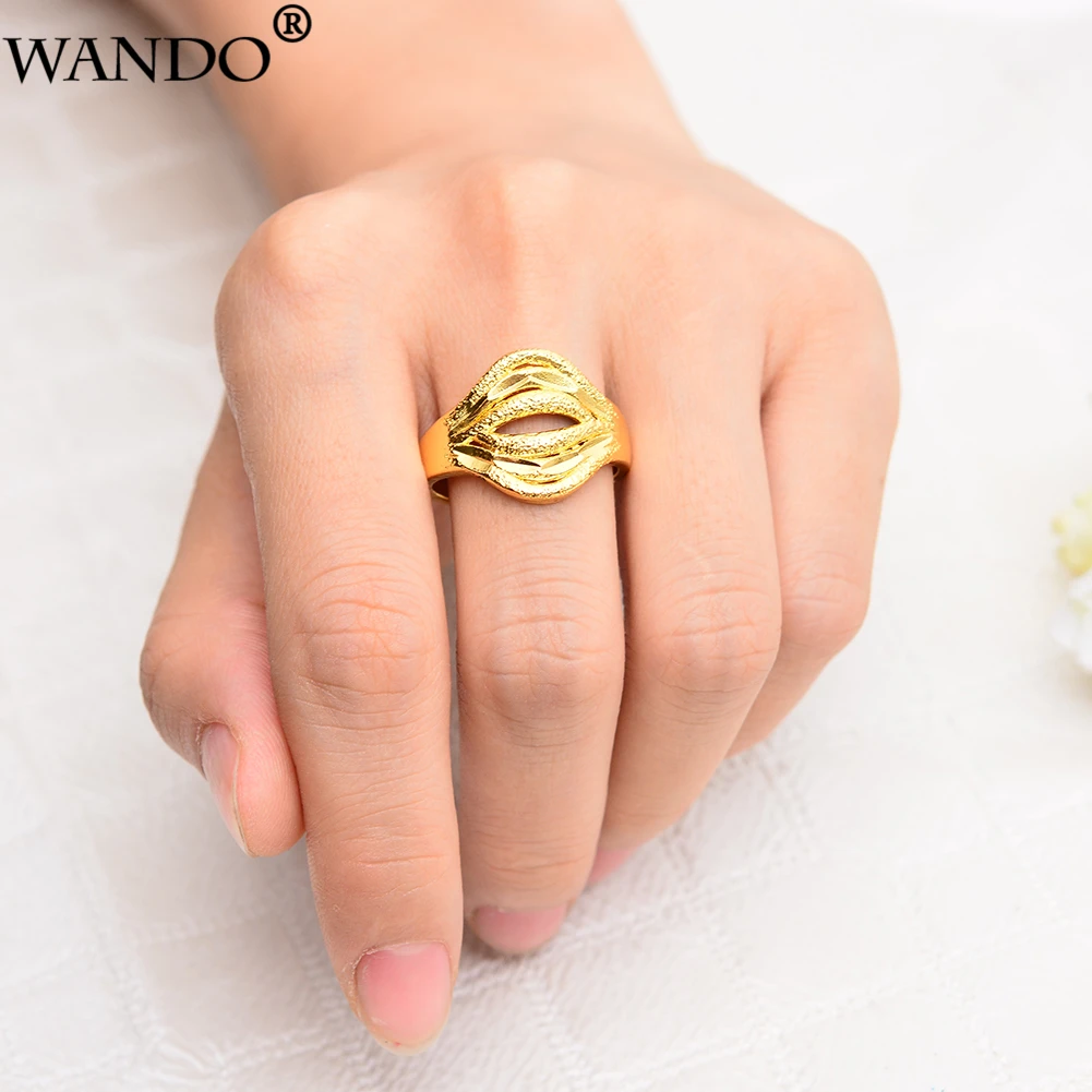 Wando New Classic Gold Rings For Women/Girl Dubai/Ethiopian Frosted gold Jewelry Big Hollow Ring Gifts Free size (20mm*18mm)R56
Wando New Classic Gold Rings For Women/Girl Dubai/Ethiopian Frosted gold Jewelry Big Hollow Ring Gifts Free size (20mm*18mm)R56
