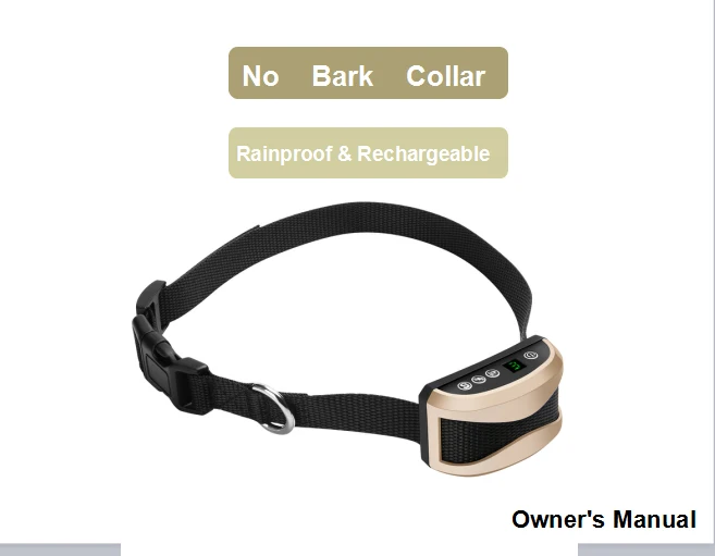 

Pet Dog Waterproof Rechargeable Anti Bark Collar Adjustable 7 Sensitivity Levels Vibration Stop Barking Dog Training Collars